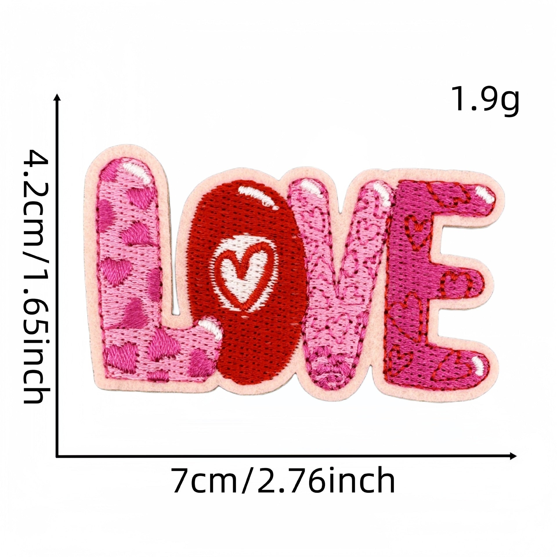 Wholesale Valentine' s Day Pink Love Cartoon Embroidery DIY Patches