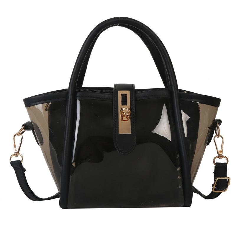 Bolso de hombro de gelatina transparente de PVC al por mayor