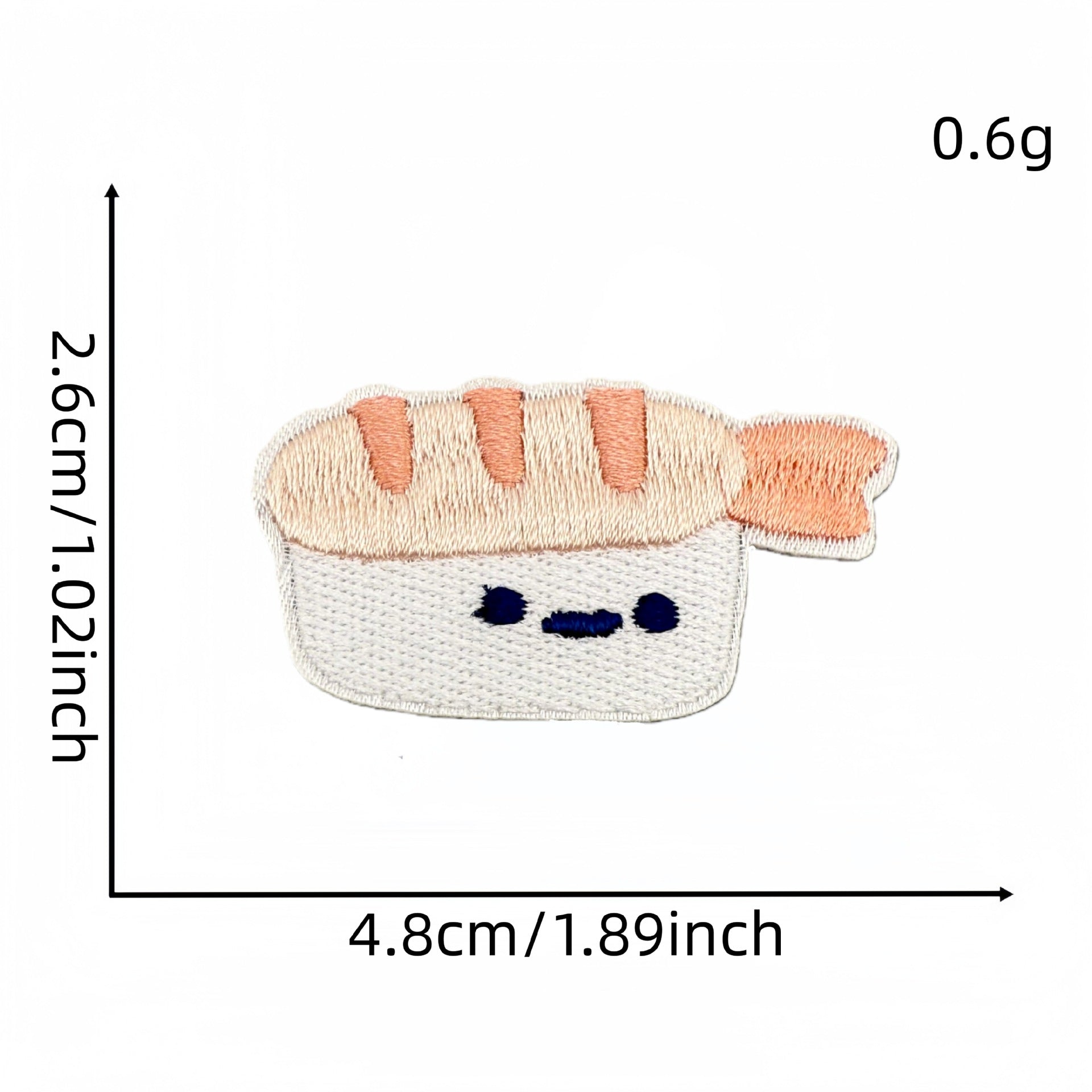 Wholesale Cartoon Salmon Sushi Iron On Embroidery Patch Fashion Decorative Clothing Accessory For DIY Craft And Party Gift Resale