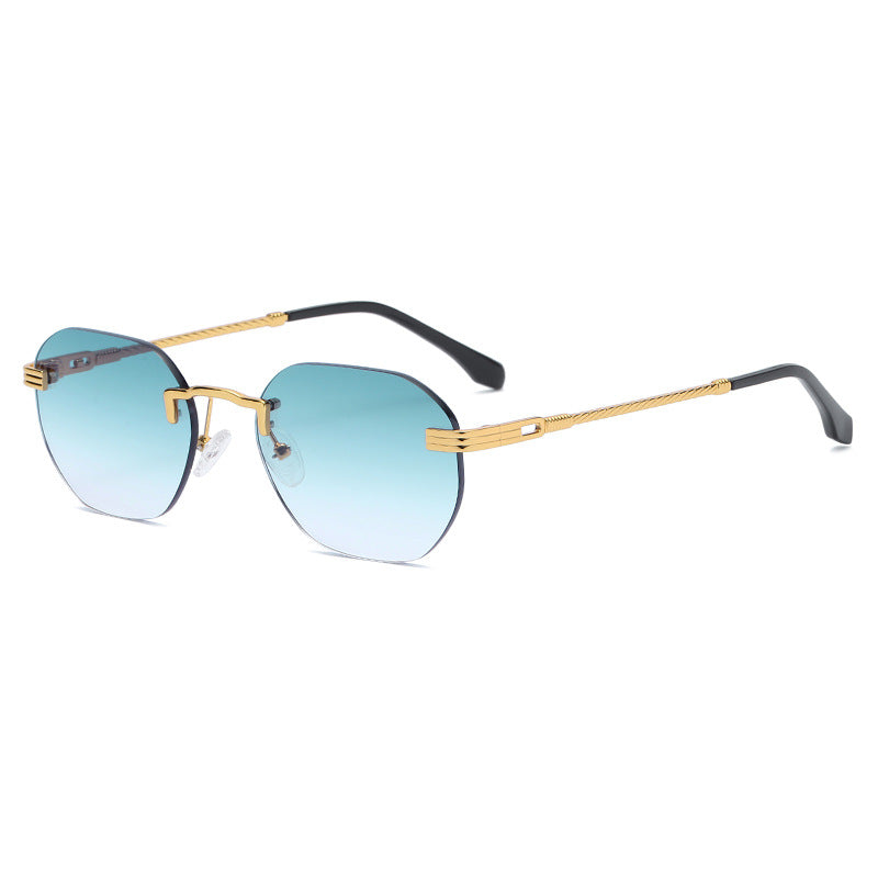 Wholesale PC Small Frame Color Film Frameless Sunglasses