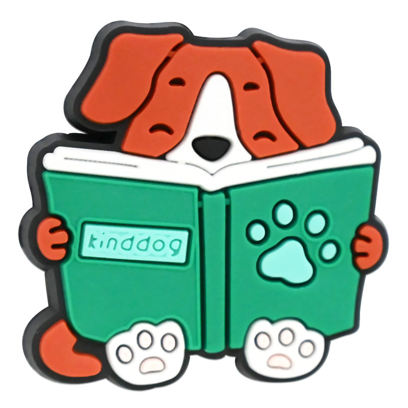 Wholesale Random 100pcs Cute Puppy Beaded Pvc Soft Rubber Beads