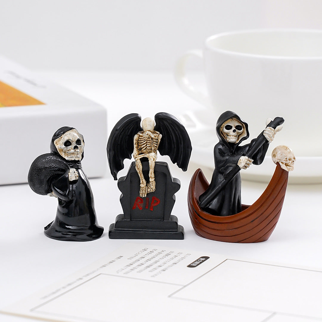 Wholesale  Skeleton Angel Resin Ornament Decorative Car Desktop Accessory Gift