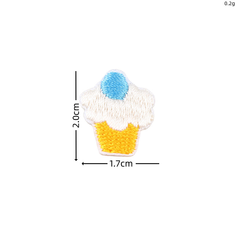 Wholesale Cute cartoon iron-on flower cherry embroidery patch