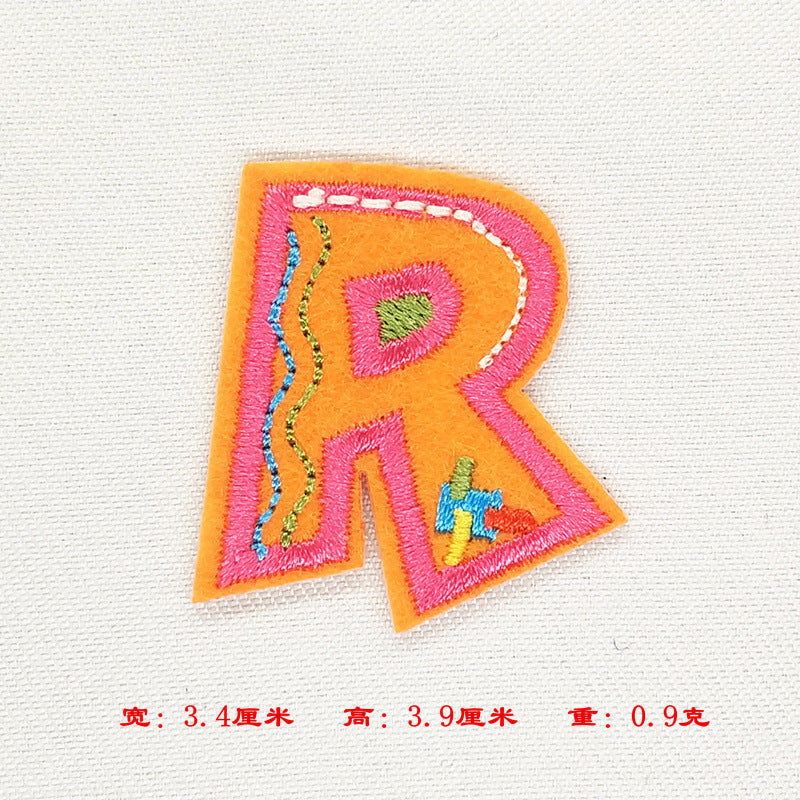 Wholesale Colorful English letter embroidery DIY Patches