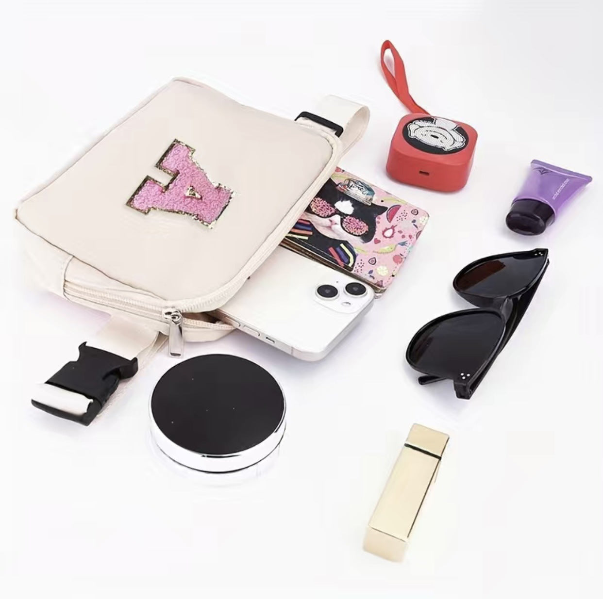 Wholesale Nylon Letter Fashion Adjustable  Strap Running Crossbody Sports Waist Shoulder Bag