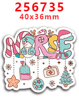 Wholesale Random 30pcs Pink Christmas Nurses' Day Acrylic Flatback