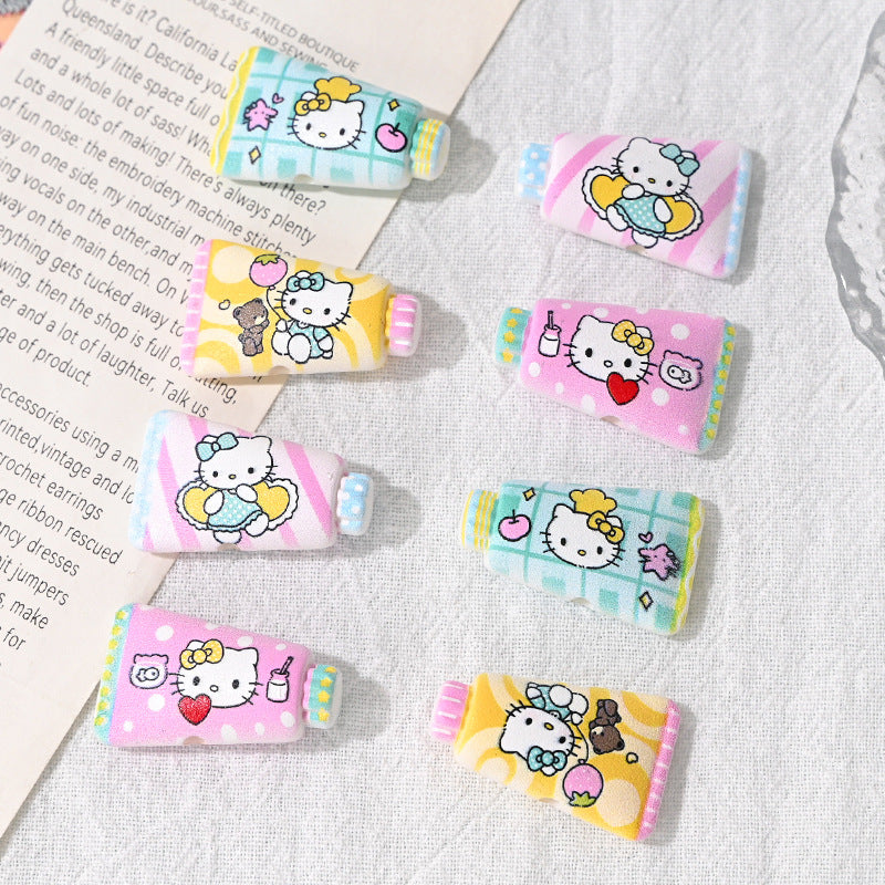 Wholesale 10pcs Cute cartoon cat toothpaste shape Acrylic Beads
