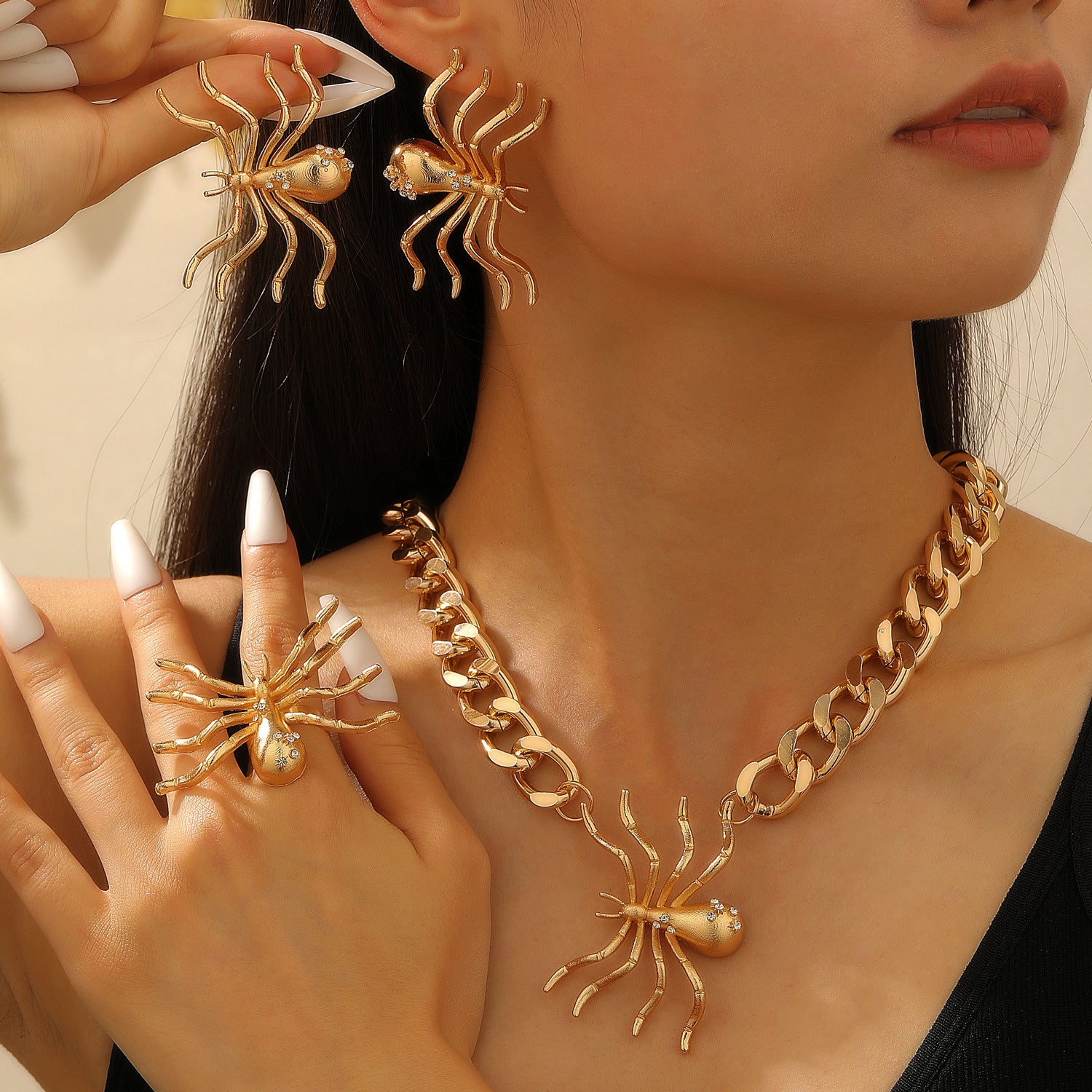 Wholesale Realistic  Design Women S  Jewelry Set In Alloy Earrings Necklace Bracelet Set Fashion Accessory For Party And Gift