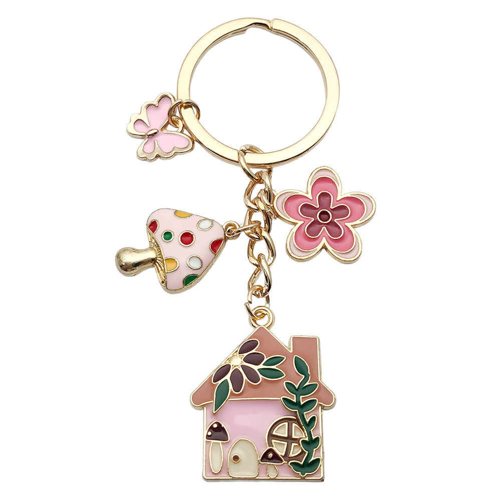 Wholesale Colorful butterfly metal keychain