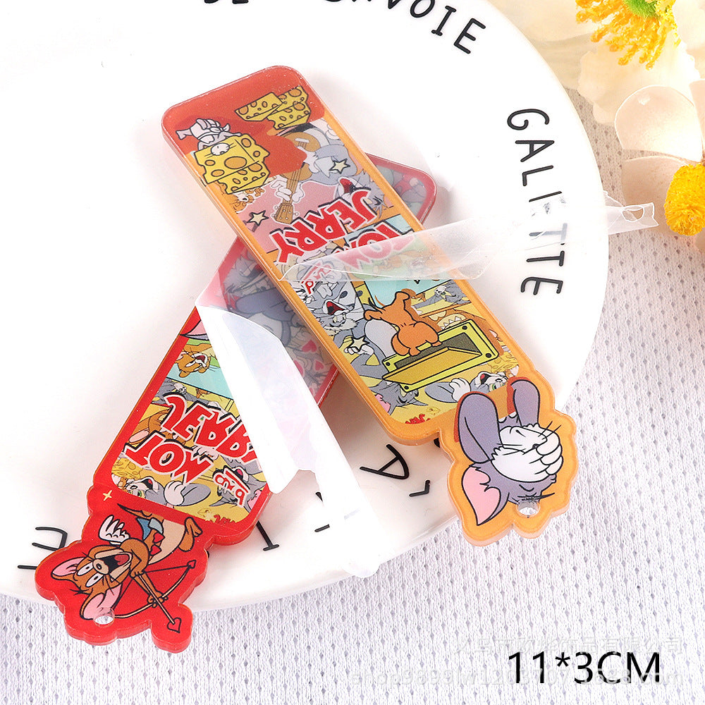 Wholesale 10pcs Cartoon Animal Acrylic Double-Sided Bookmarks