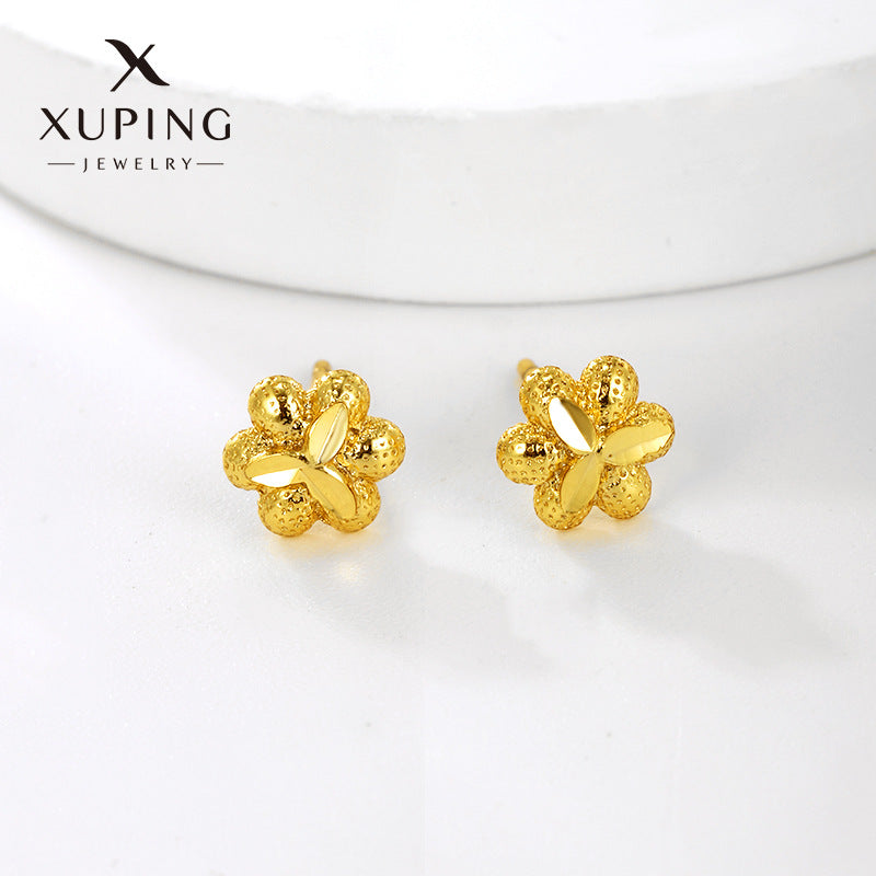 Wholesale Alloy Flower Simple and Compact Mini Summer High-end Fashion Earrings