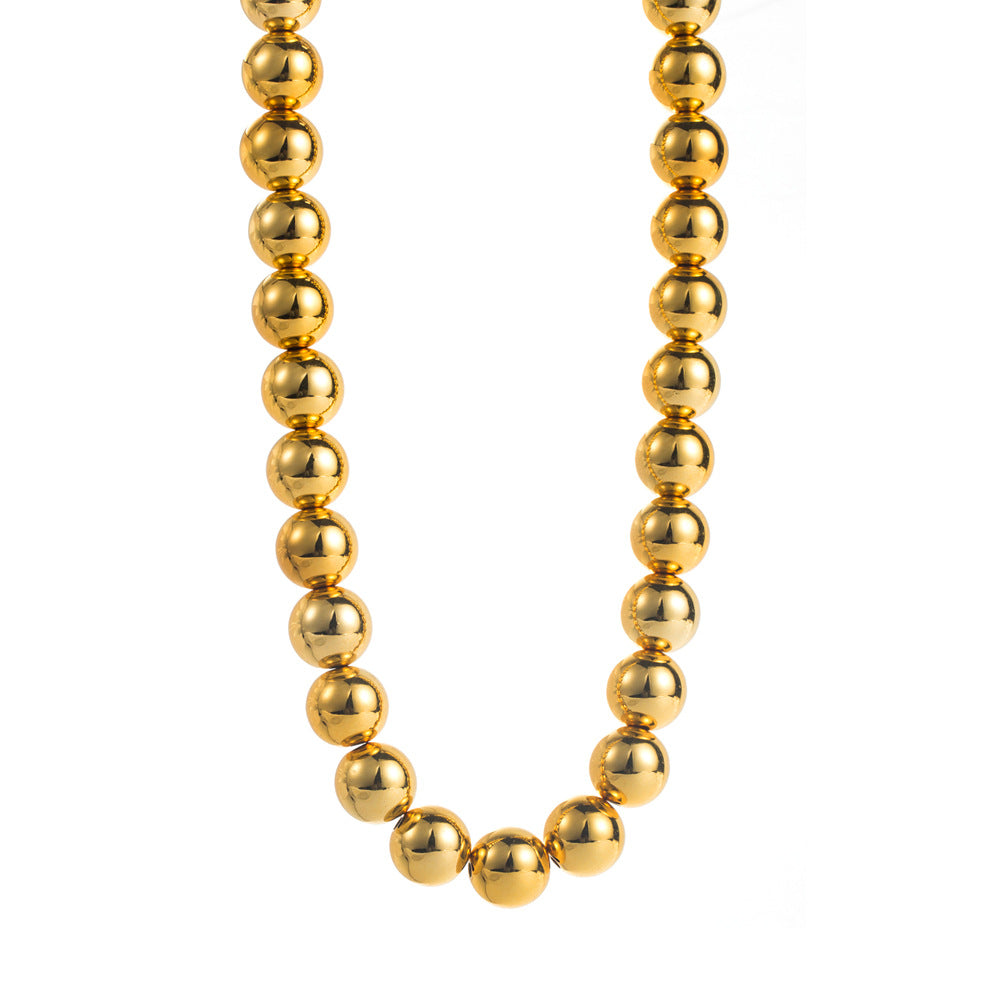 Wholesale Alloy Gold Necklace Minimalist Hip-hop Beaded Clavicle Chain