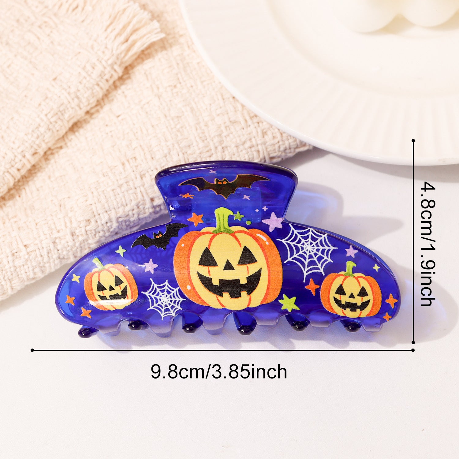 Wholesale  PVC Hair Claw Clip Dark Style Pumpkin Bat Design Fashion Accessory Boutique Resale