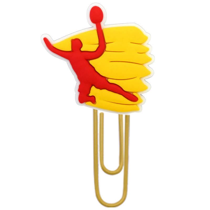 Wholesale Random 50pcs Cartoon Badminton Paper Clip Bookmark