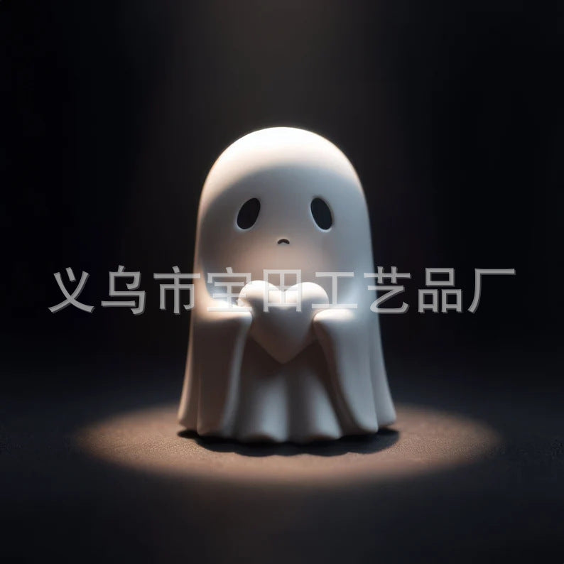 Wholesale New Halloween Cute White Ghost Party Decoration Courtyard Decoration Study Desktop Decoration Small Ornaments