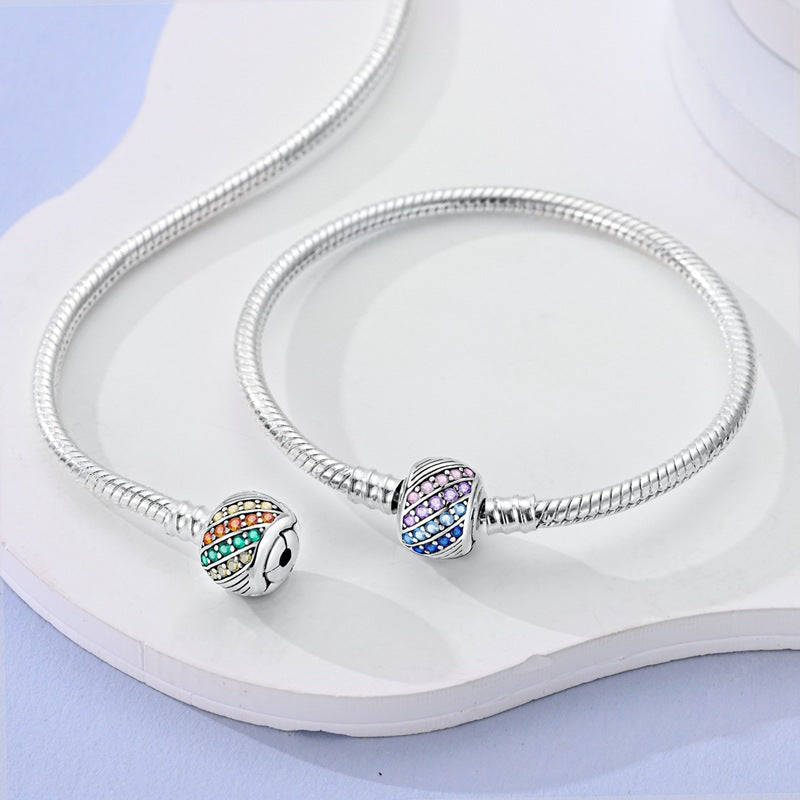 Wholesale Four leaf clover dream catcher net snake bone Silver plating bracelet