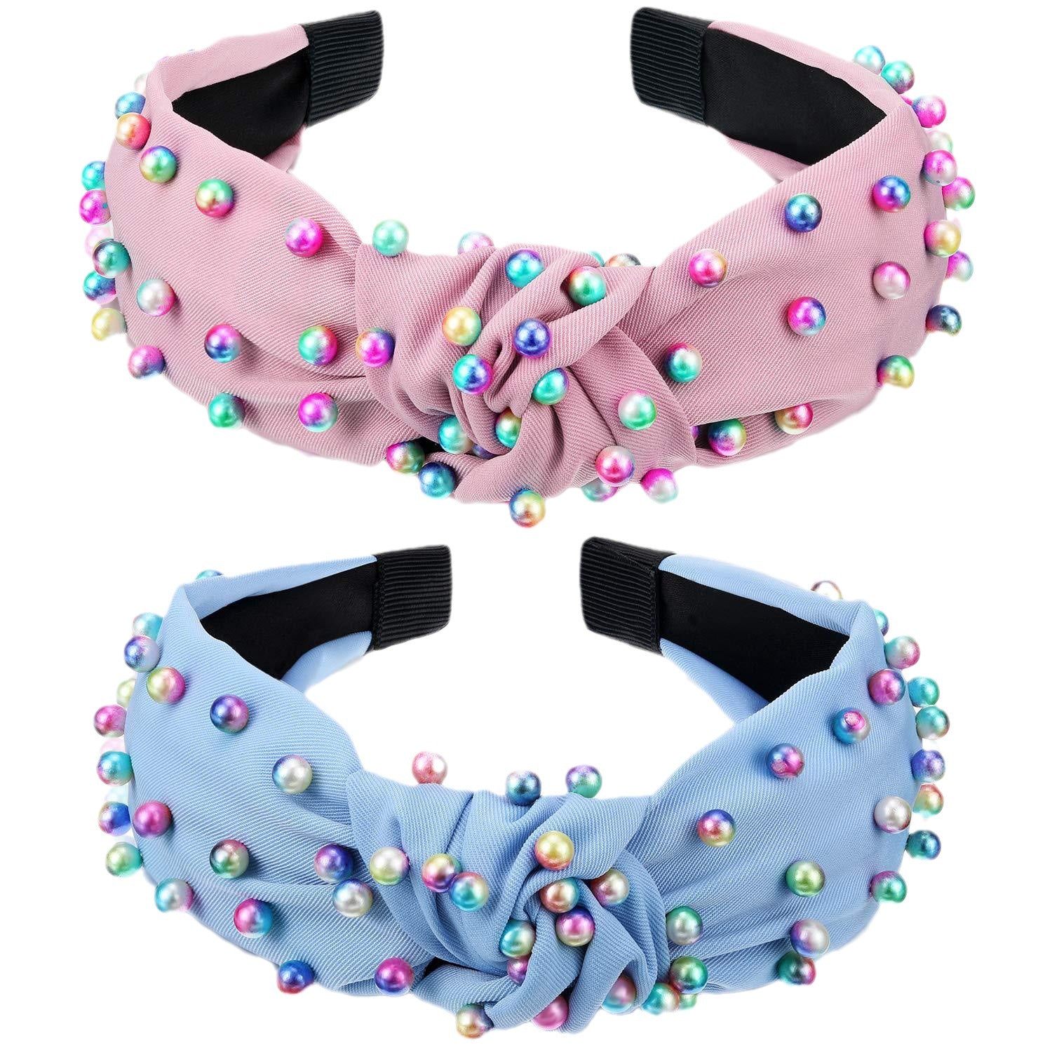 Wholesale Colored Pearl Knotted and Pressed Hair Bands