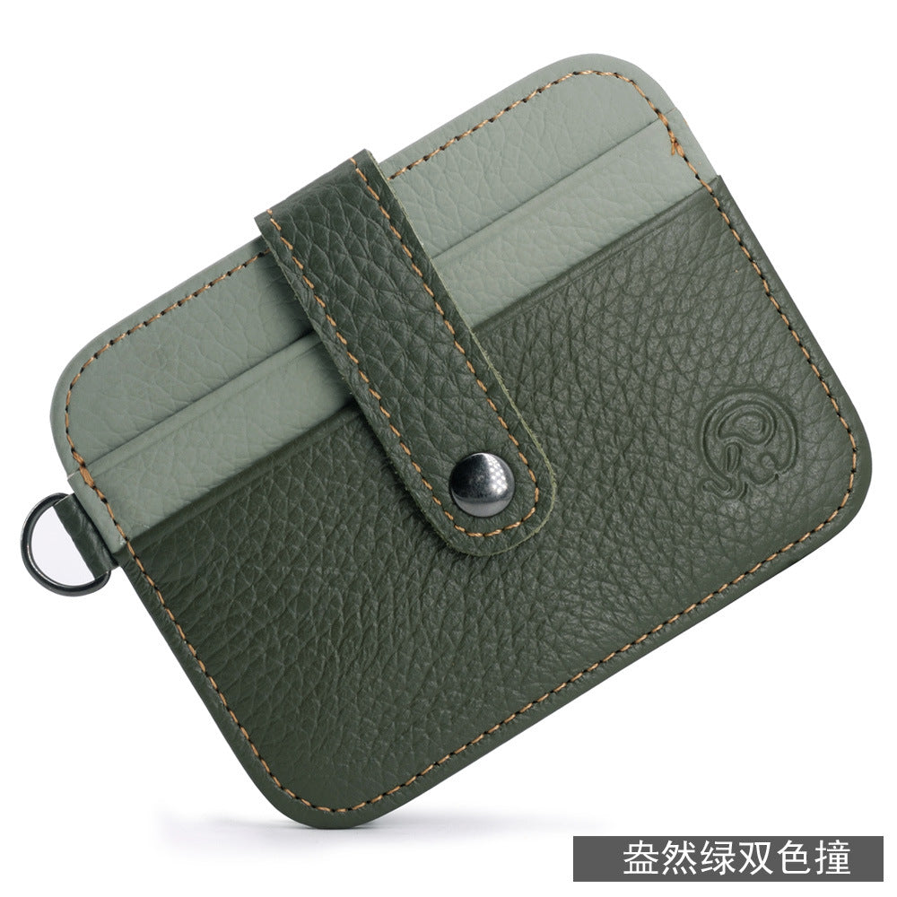 Wholesale First layer cowhide ID card holder men' s wallet
