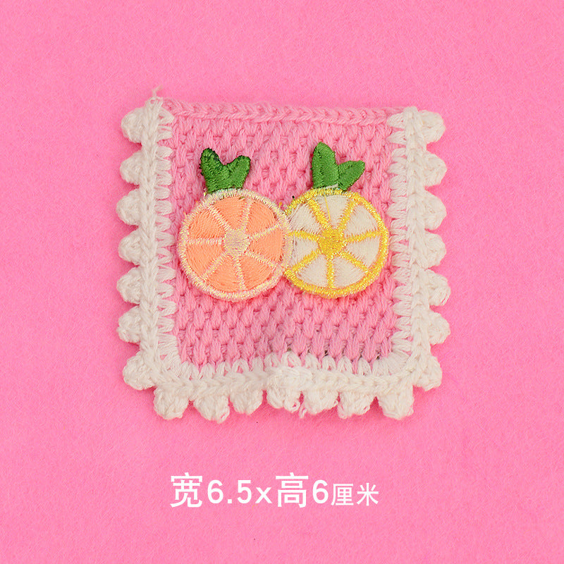 Wholesale Cute Cartoon Embroidered Fabric Patches With Floral And Fruit Designs For Clothing And Bags