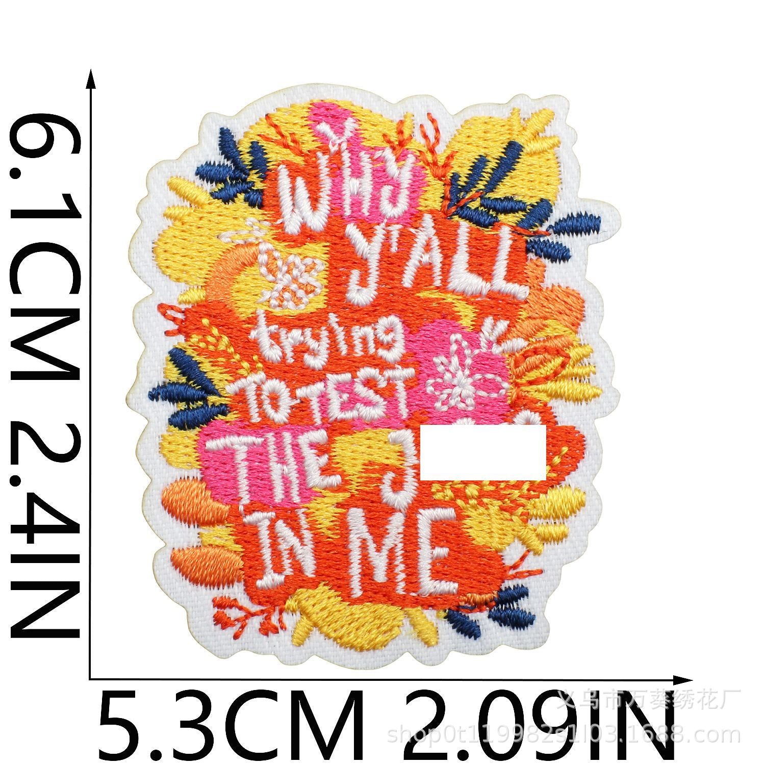 Wholesale Inspirational Embroidered Patch Alphabet Motto Clothing Decorative Accent For Resale