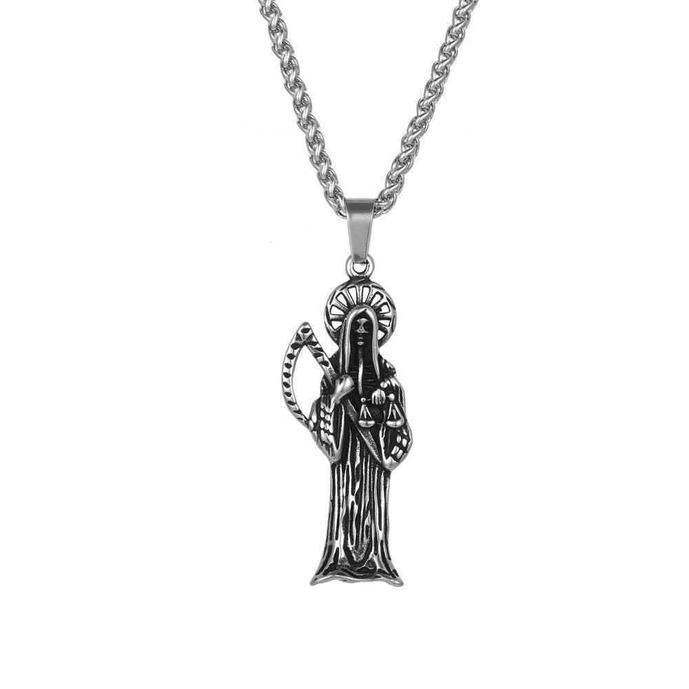 Wholesale Reaper Sickle Necklace Pendant Vintage Punk Alloy Necklaces