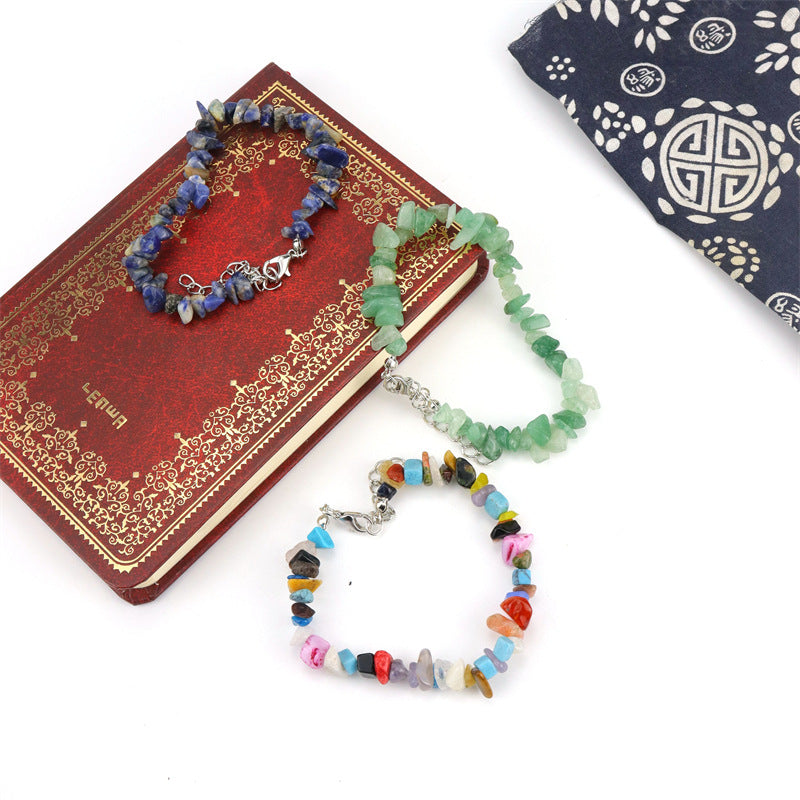 Wholesale Vintage Natural Crystal Crushed Amethyst Adjustable Bracelet