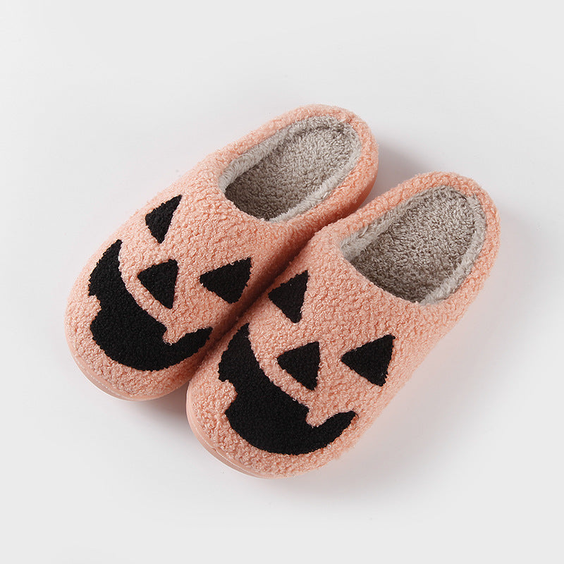 Wholesale New Halloween Pumpkin Cartoon Thick Anti-slip Cute Winter Cotton Slippers