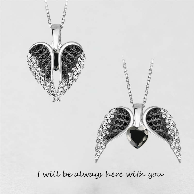 Wholesale Zircon Angel Wings Love DIY Engraving Necklace