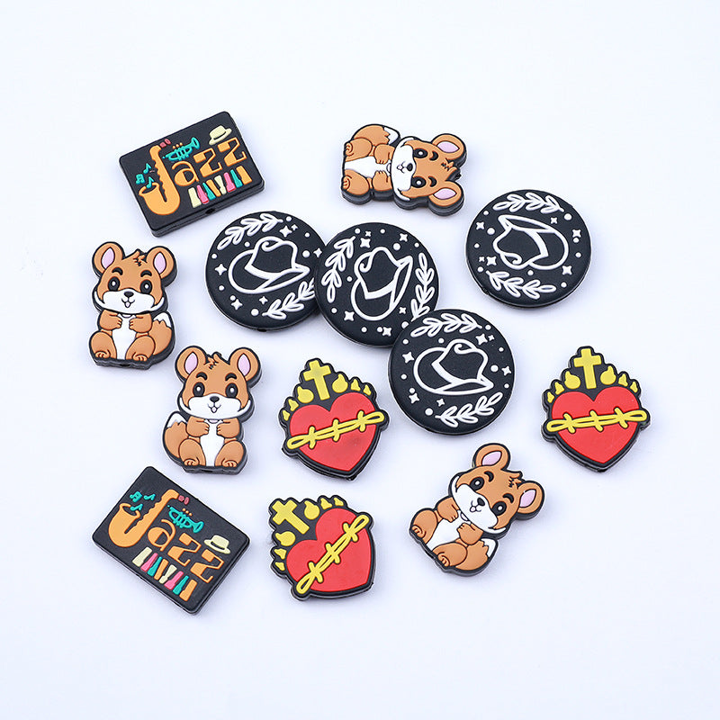 Wholesale 20 PCS Cartoon Squirrel Silicone Beads
