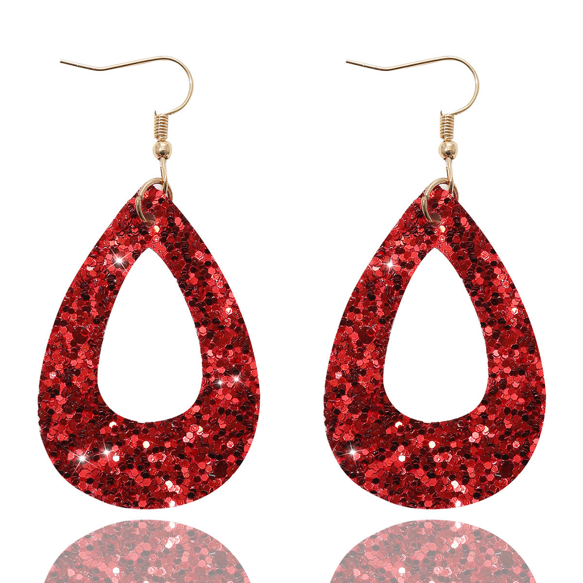 Wholesale Valentine's Day Bohemian Wine Cup Leather Earrings