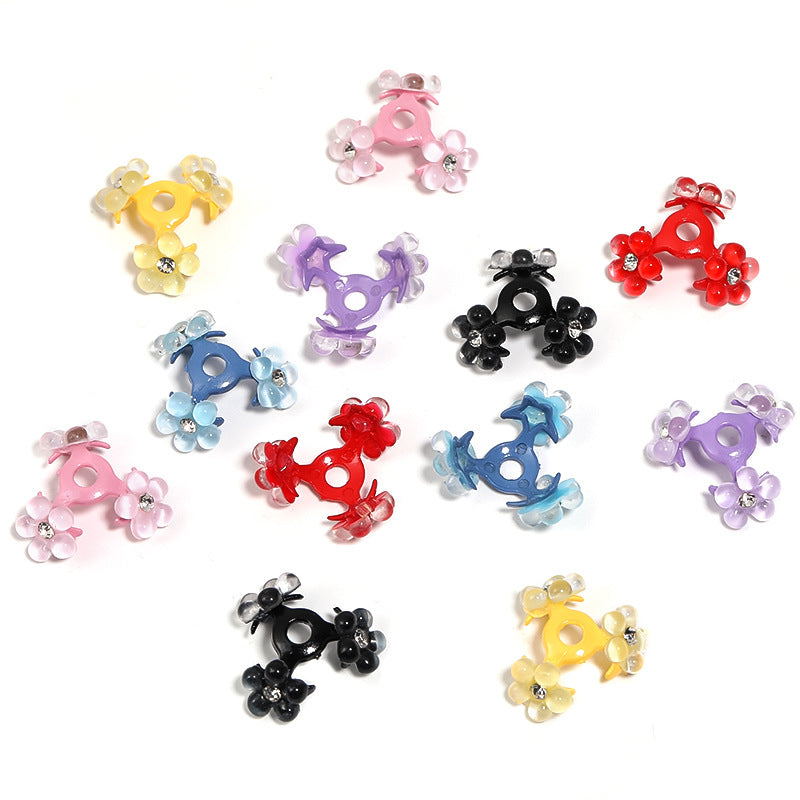 Wholesale 30pcs Heavy Point Drilled Resin Flower Center Hole Receptacle Acrylic Beads Spacer