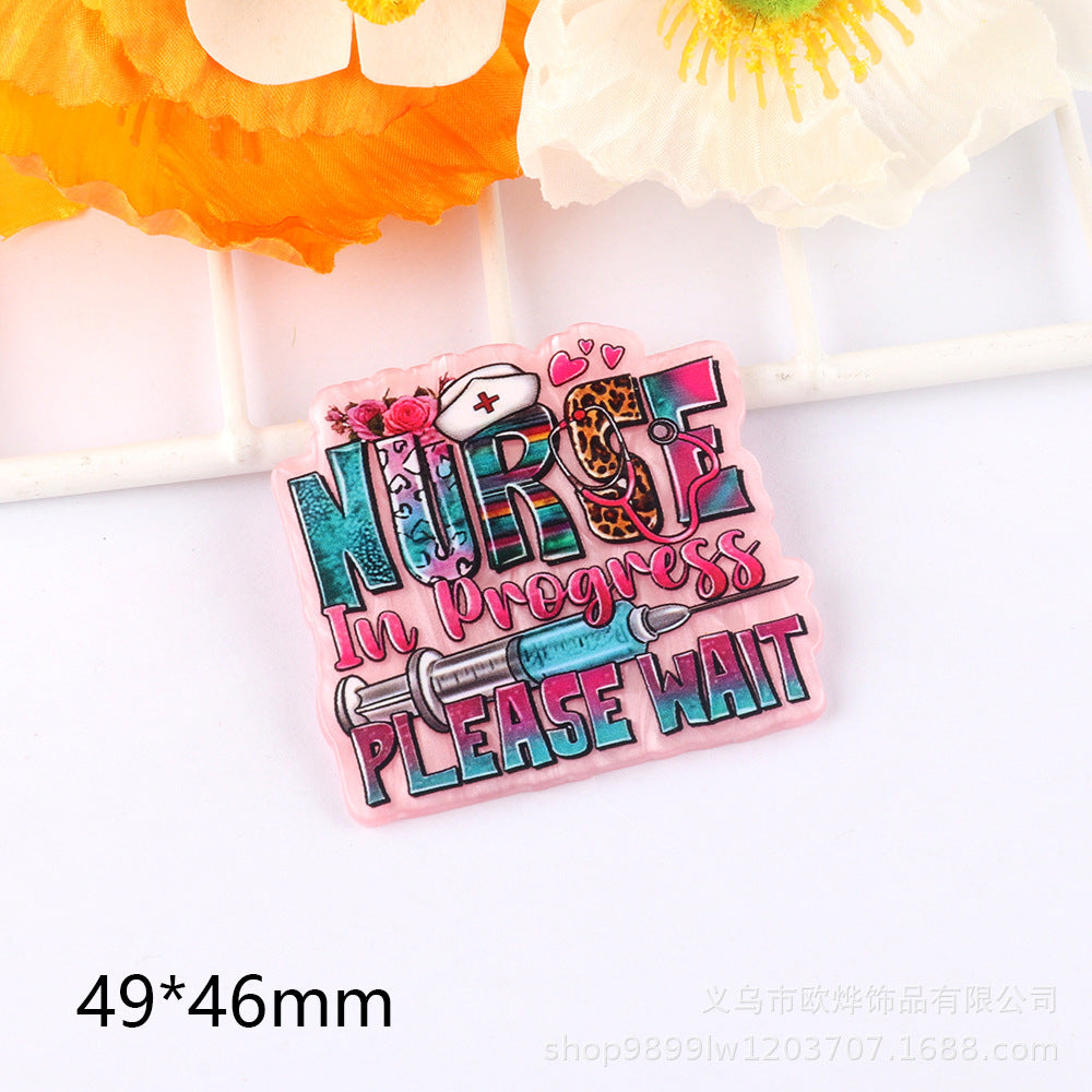 Wholesale 10pcs Cute Cartoon Character Acrylic Flatback Charm
