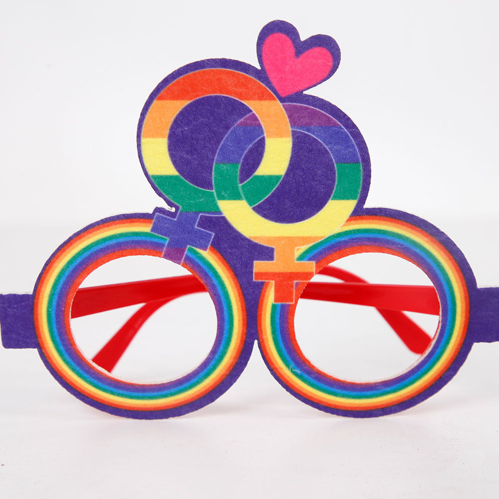 Wholesale party decoration supplies photo props rainbow glasses frame