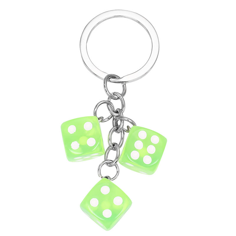 Wholesale Resin Dice Shape Keychain