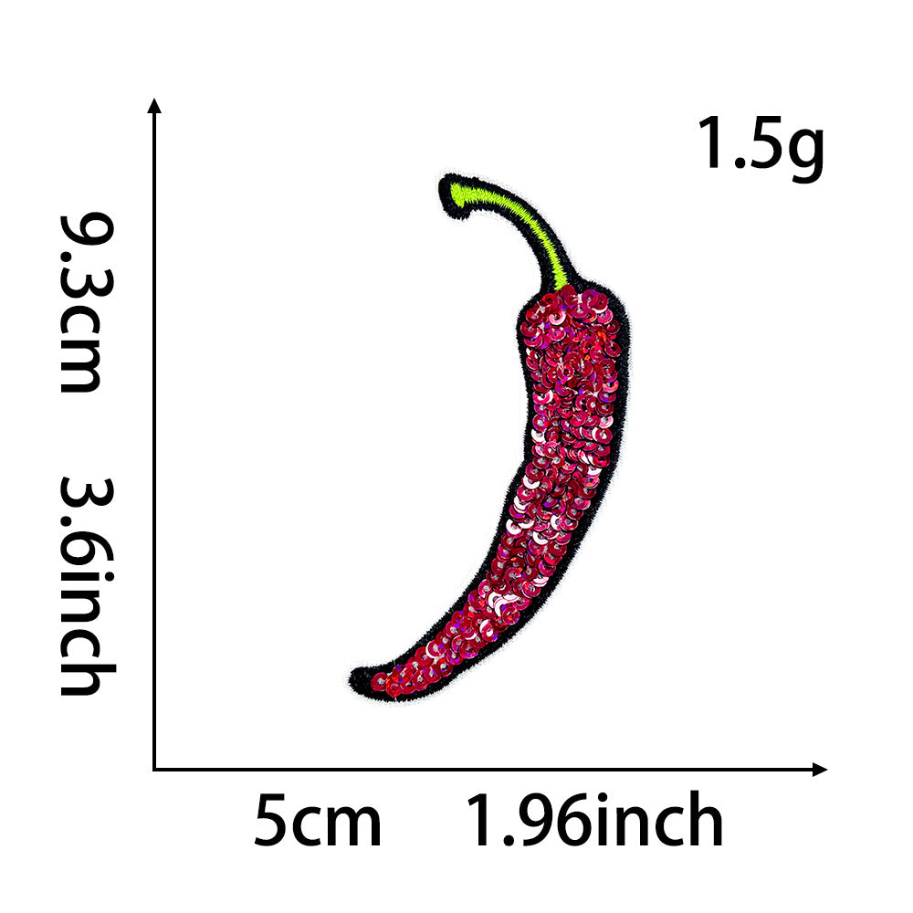 Wholesale Boutique Fruit Sequined Iron On Patches DIY Craft Supply For ets And Clothing