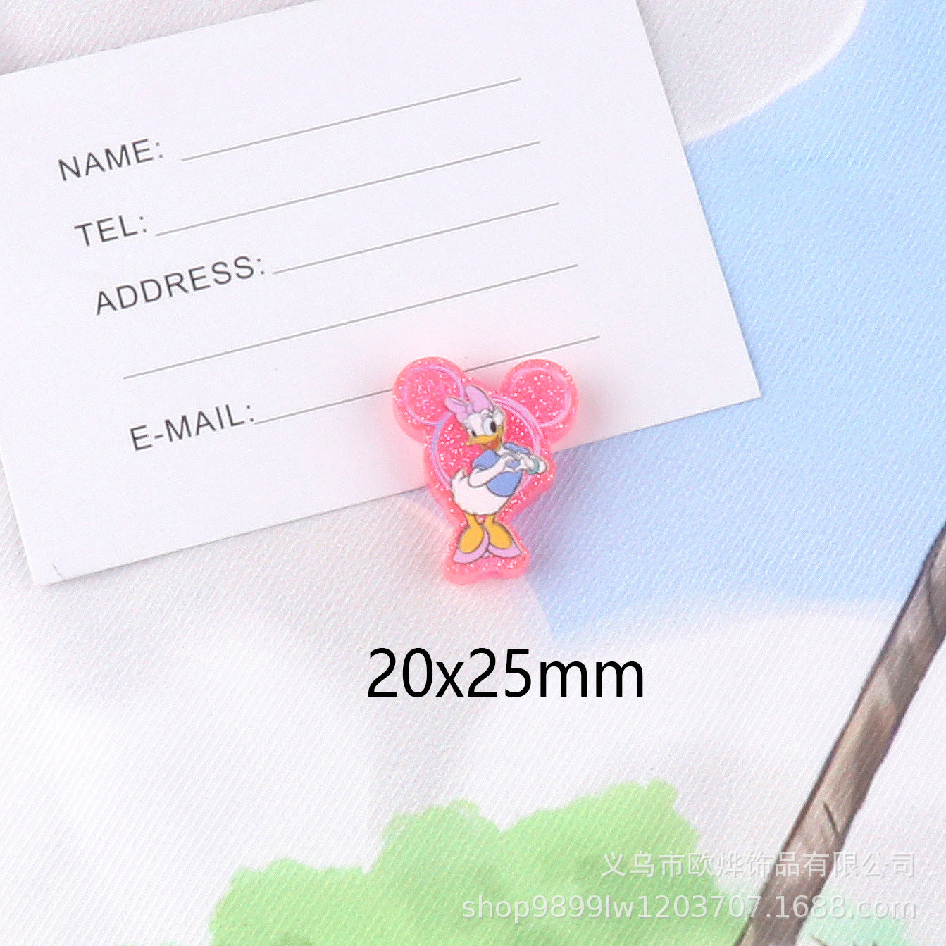 Wholesale 10pcs glitter cartoon straight-hole DIY acrylic beads OLY Exclusive