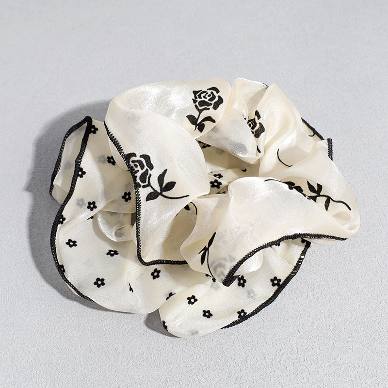 Wholesale Champagne colored polka dots  love dots Hair Scrunchies