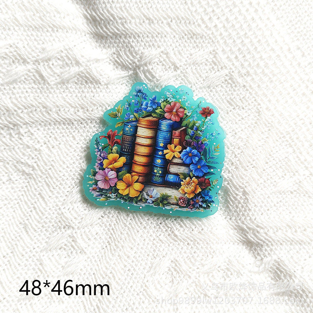 Wholesale 10pcs Cartoon pencil letters bag accessories acrylic DIY