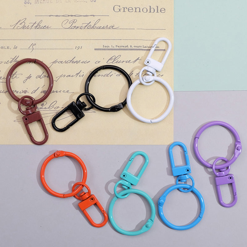 Wholesale Colorful DIY Handmade Material Keychain Metal Accessories