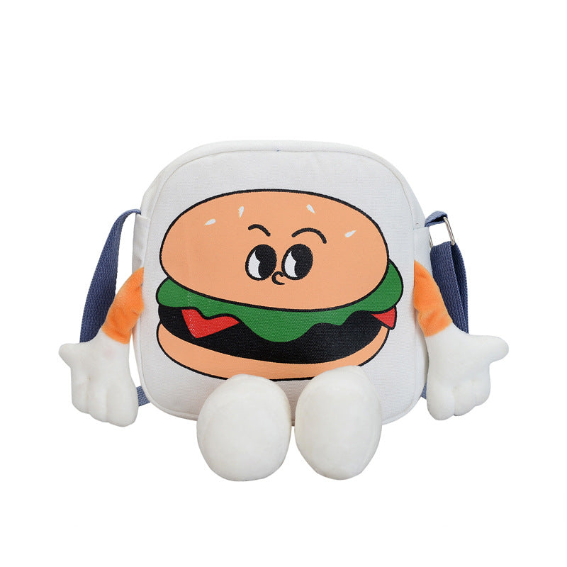 Wholesale Cartoon Hamburger Canvas Bag