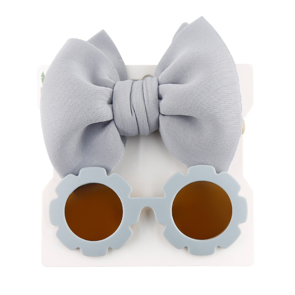 Wholesale Kids Sunglasses Fabric Headband Set