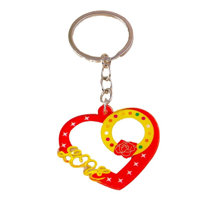 Wholesale Valentine's Day LOVE Butterfly Plastic Keychain