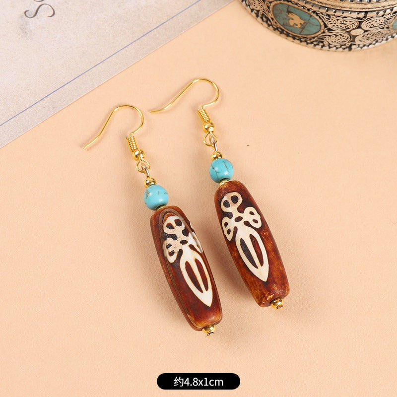 Wholesale Ethnic Style Retro Art Earrings