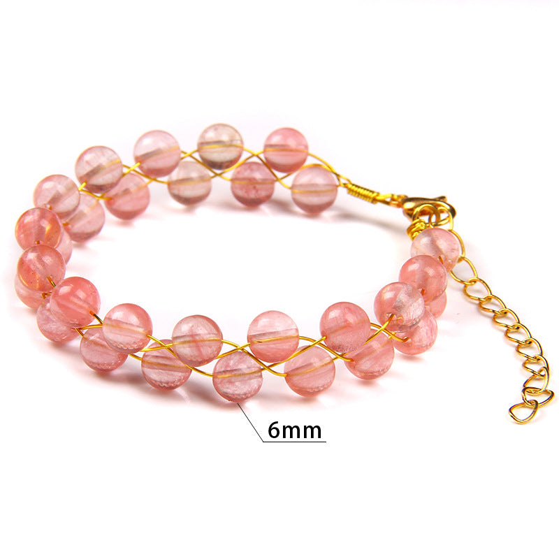 Wholesale Natural Stone Glass Beads Agate Bracelet