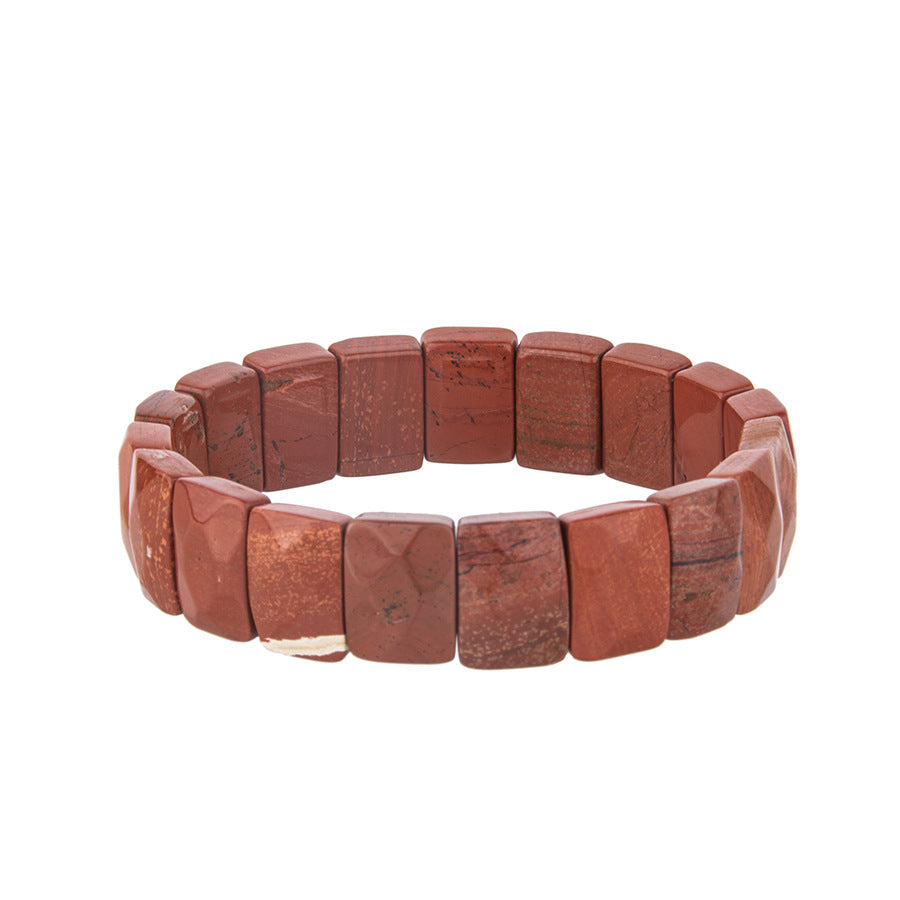 Wholesale Natural Stone Crystal Facet Semi-precious Stone Agate Bracelet