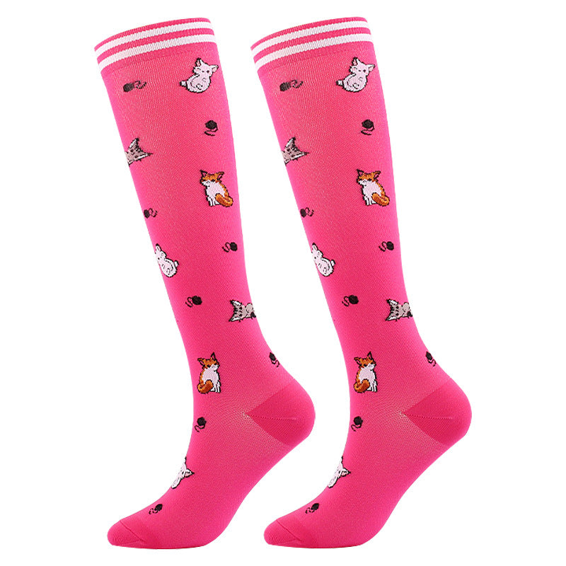 Wholesale Valentine's Day Compression Socks, Sports Slimming Legs, Medical Assisted Elastic Socks