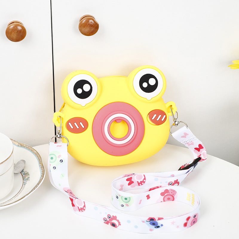 Wholesale Frog Camera Silicone Kids Messenger Bag