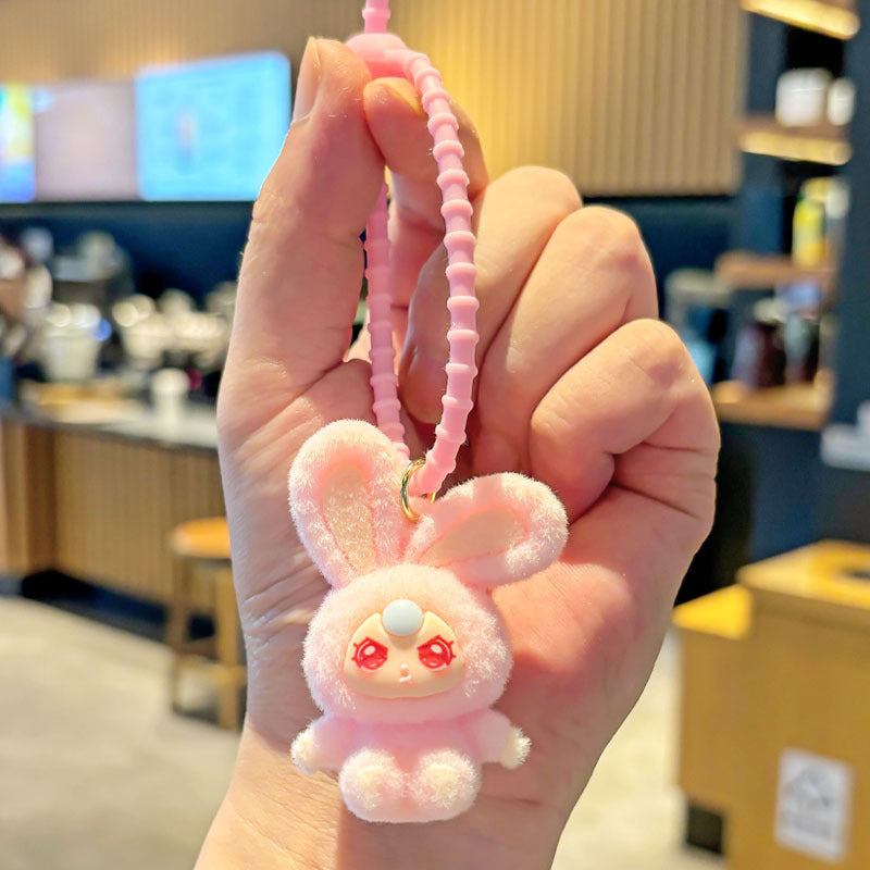 Wholesale Cute flocking doll desktop car decorative ornaments keychain