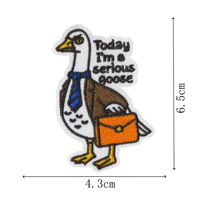Wholesale Funny duck and cat embroidery DIY Patches