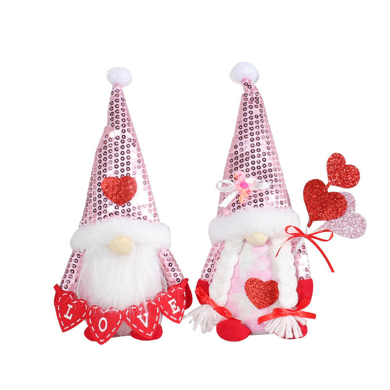 Wholesale Valentine's Day Sequin Fabric Figurines